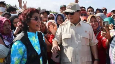 Prabowo Sapa Susi Pudjiastuti di Pangandaran